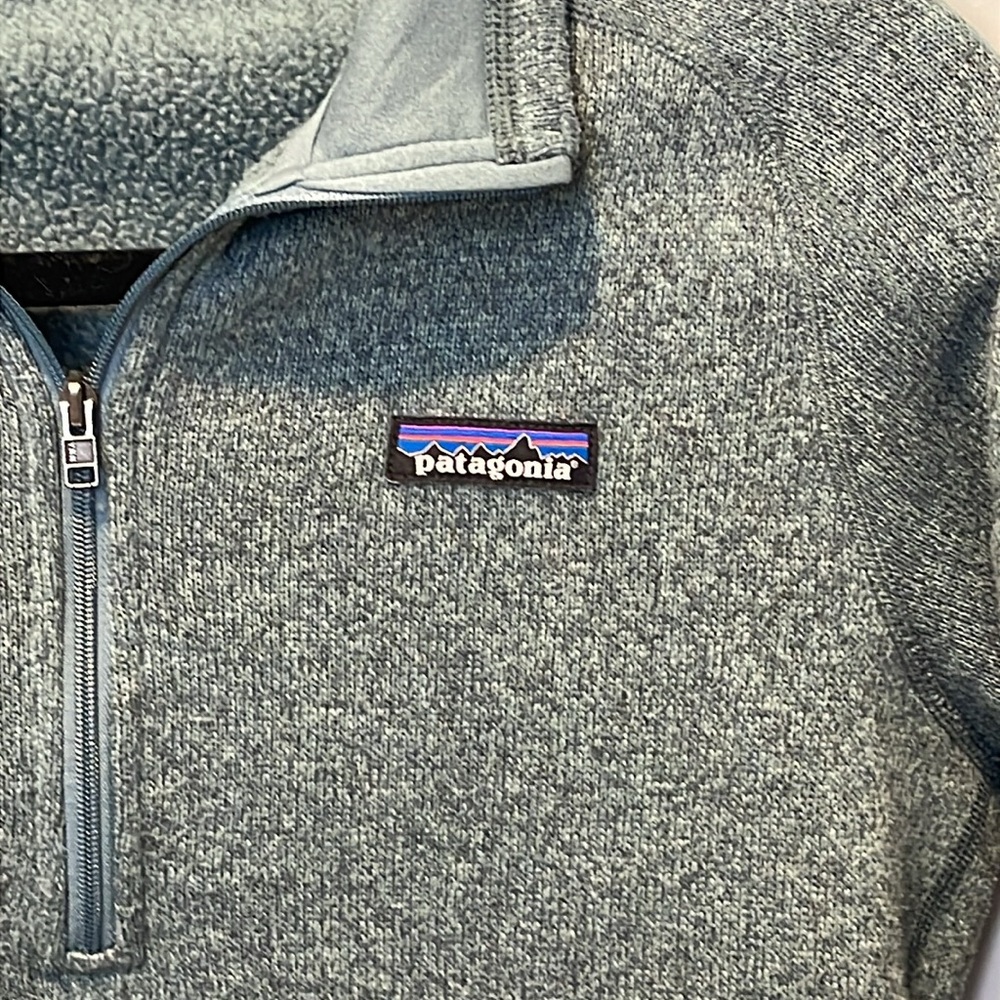 Patagonia Better Sweater Blue 1/4 Zip Pullover NO SIZE TAG SEE MEASUREMENTS - Picture 4 of 10